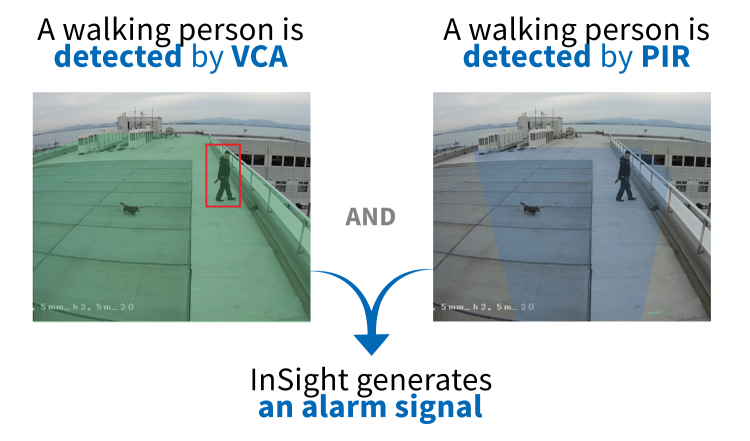 Outdoor Curtain PIR Camera with Intelligent VCA